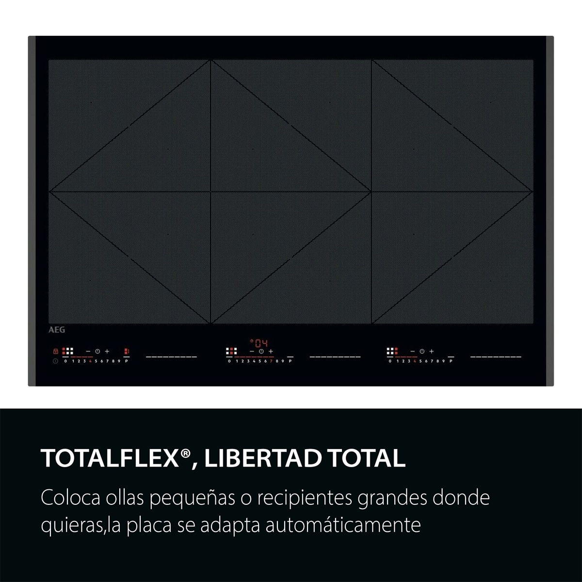 Placa inducción AEG con 6 zonas de cocción - TR84IT00FB Negro-3