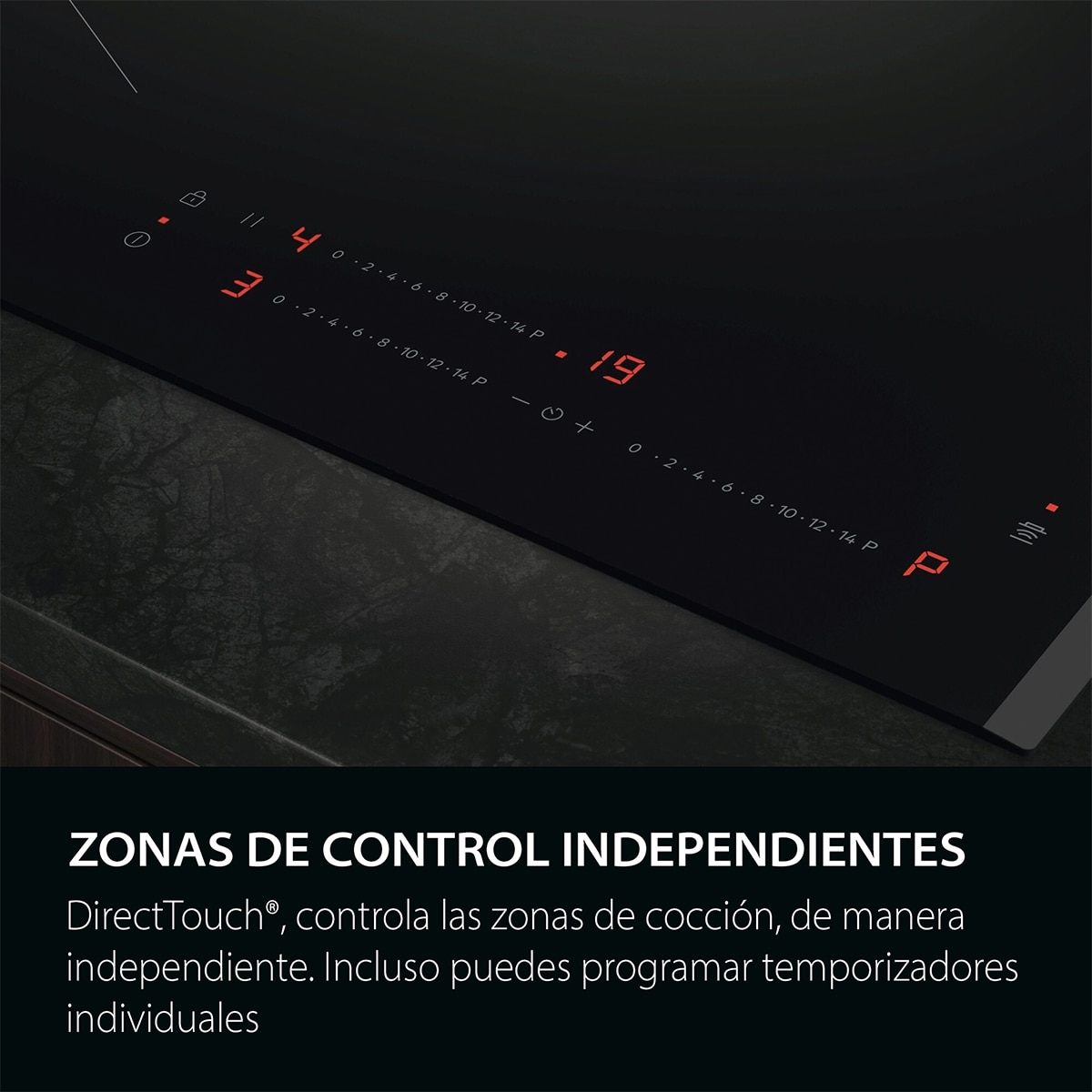 Placa inducción AEG con 3 zonas de cocción - TO63IV0FFB Negro-4