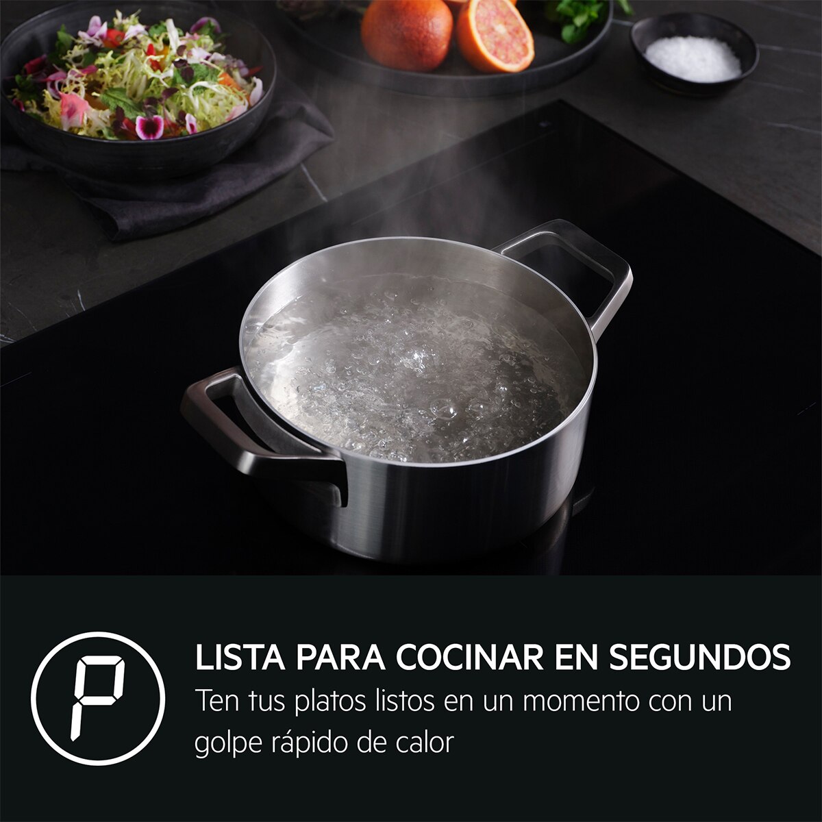 Placa inducción AEG con 3 zonas de cocción - TO63IV0FFB Negro-5