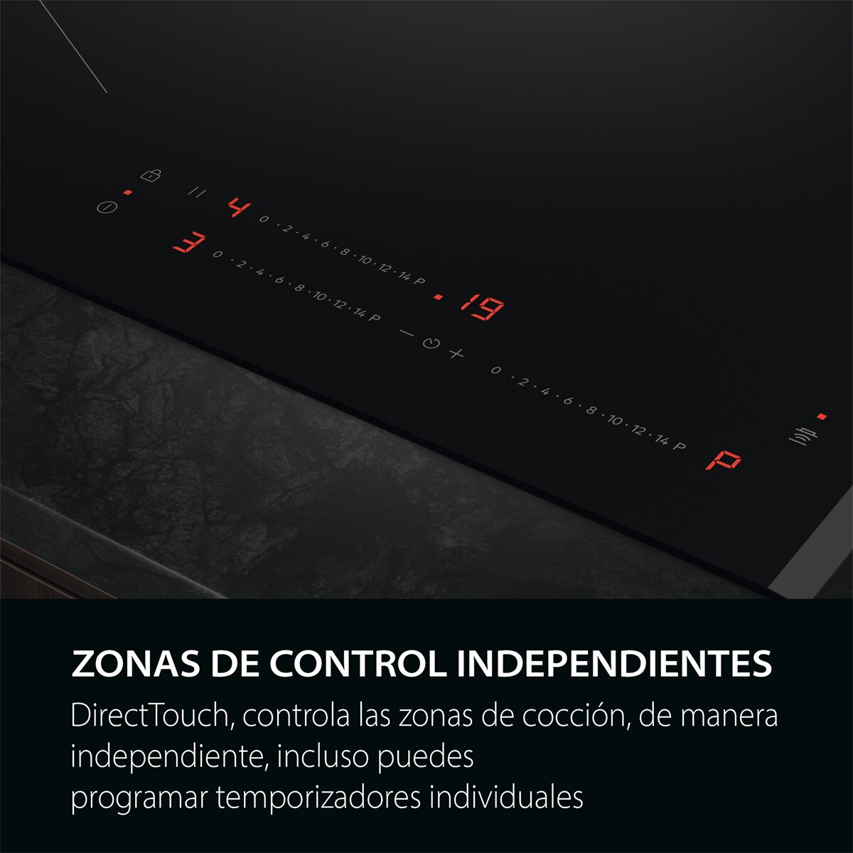 Placa inducción AEG con 3 zonas de cocción - TO63IA00FB Negro-3