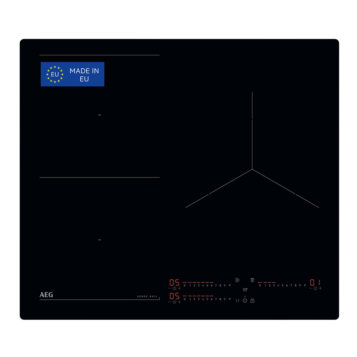 Placa inducción AEG con 3 zonas de cocción - TI63IQ10IB Negro-1