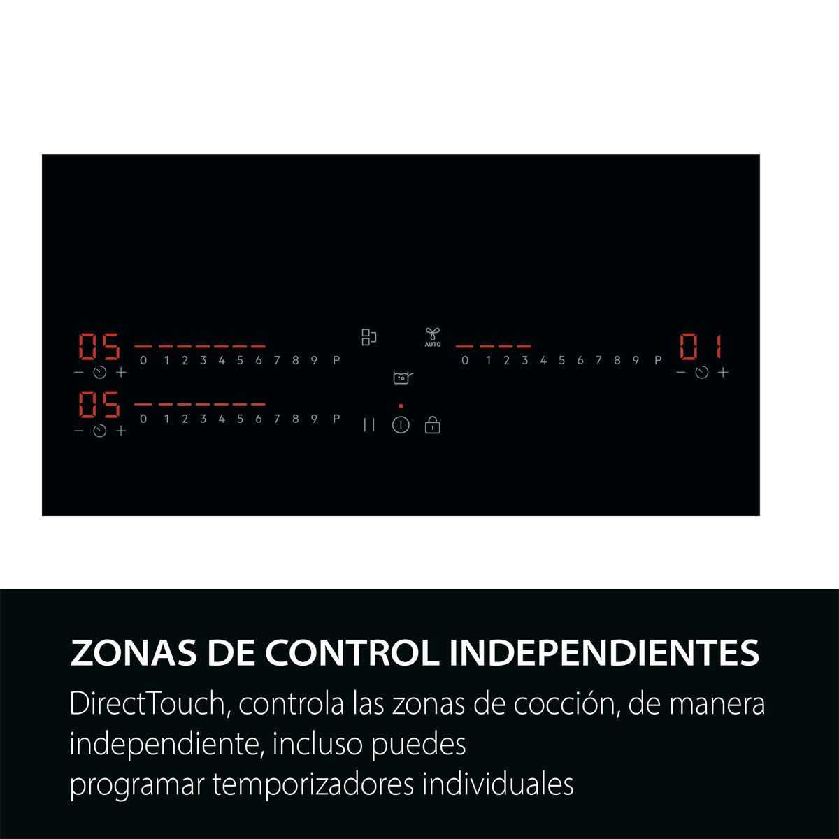 Placa inducción AEG con 3 zonas de cocción - TI63IQ10IB Negro-3