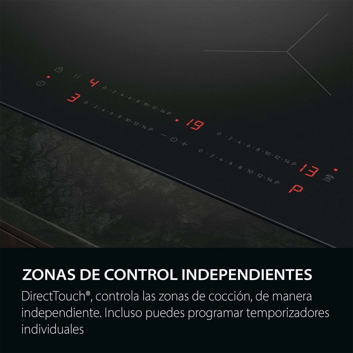 Placa inducción AEG con 3 zonas de cocción - TO63IQ0FFB Negro-3