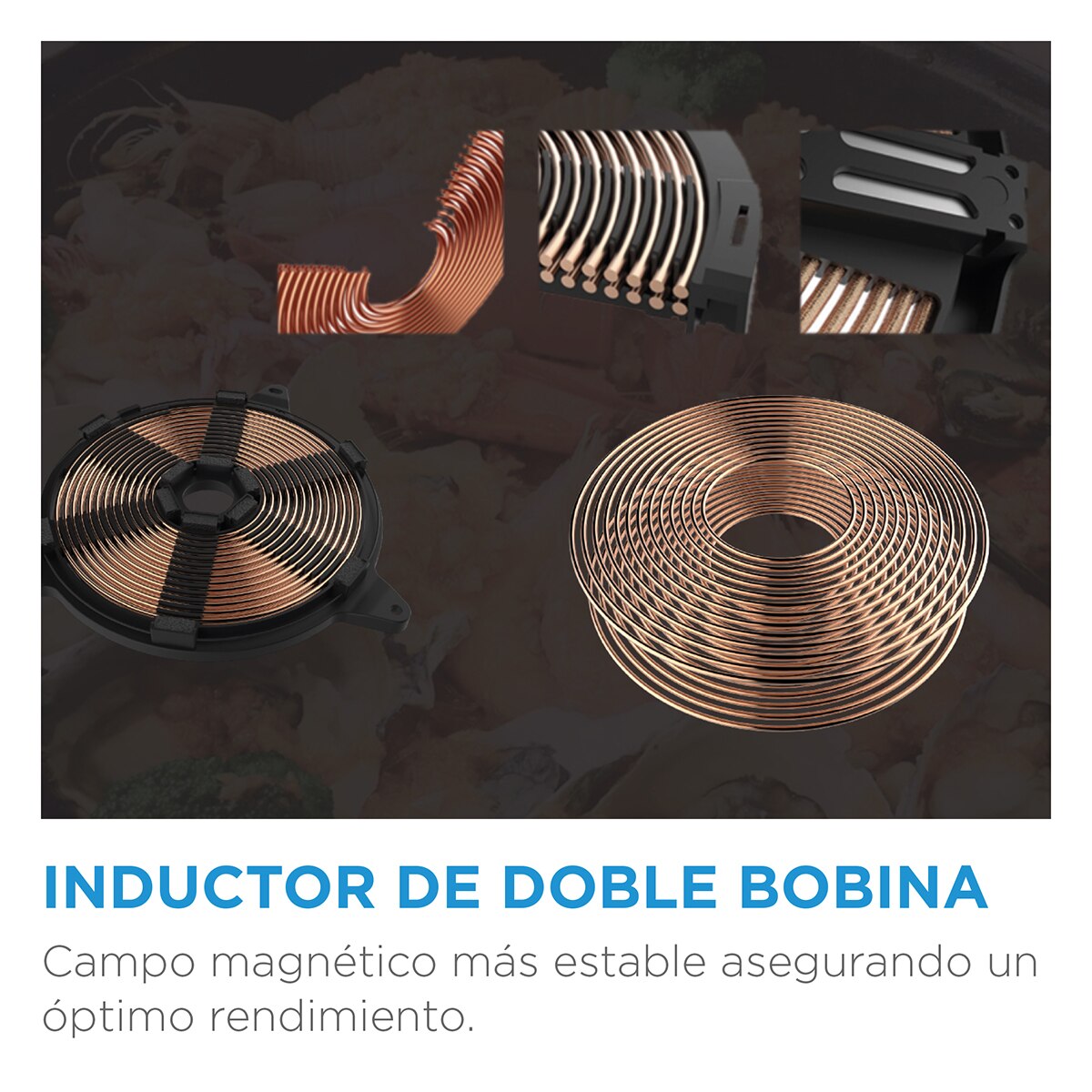 Placa Induccion Midea con extractor integrado y 2 zonas flex - MIH740Y078B Negro-13