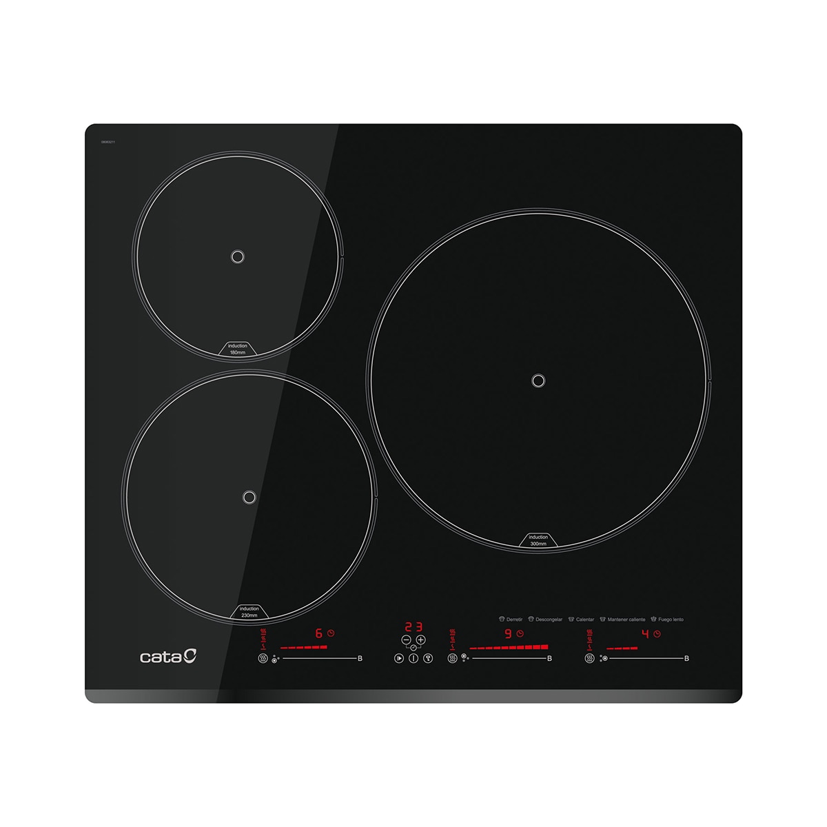 Imagen 0 de Placa inducción Cata con 3 zonas de cocción - 6003 E2 BK