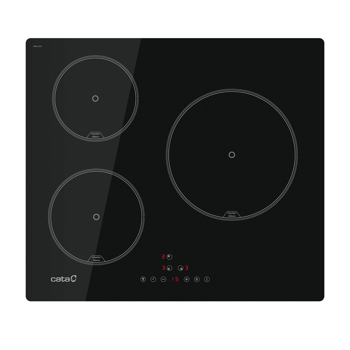 Imagen 0 de Placa inducción Cata con 3 zonas de cocción -  6403 E2 BK
