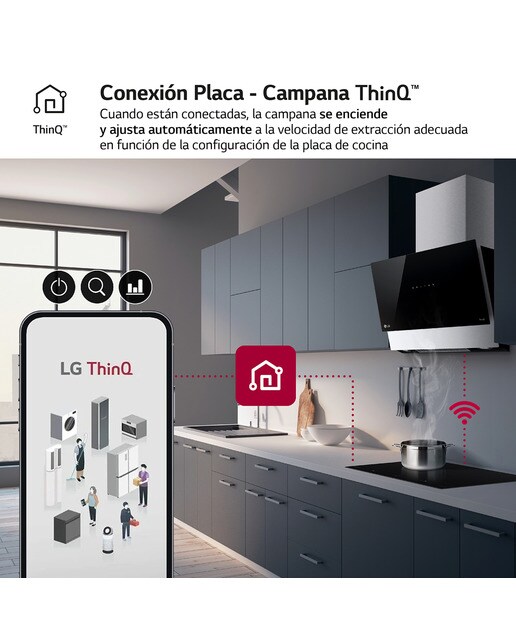 Placa de inducción LG con zona grande 28cm - CI5Z2420BN - Cristal negro Cristal negro-8