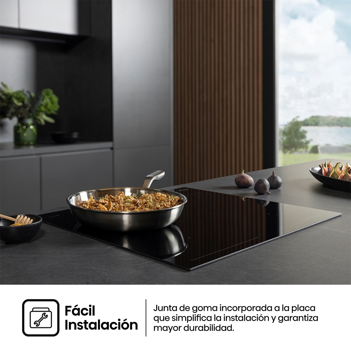 Placa inducción Hisense con 4 zonas flex - HI6443BSCWF Negro-11