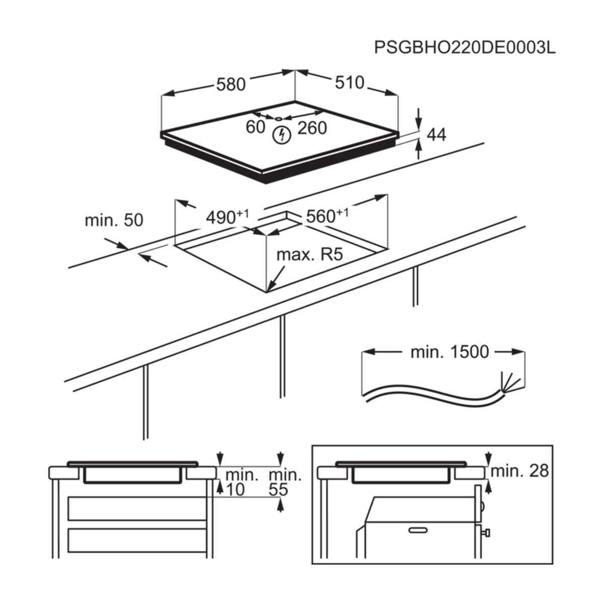 Placa inducción AEG con 3 zonas - TN63IV0BCT 2