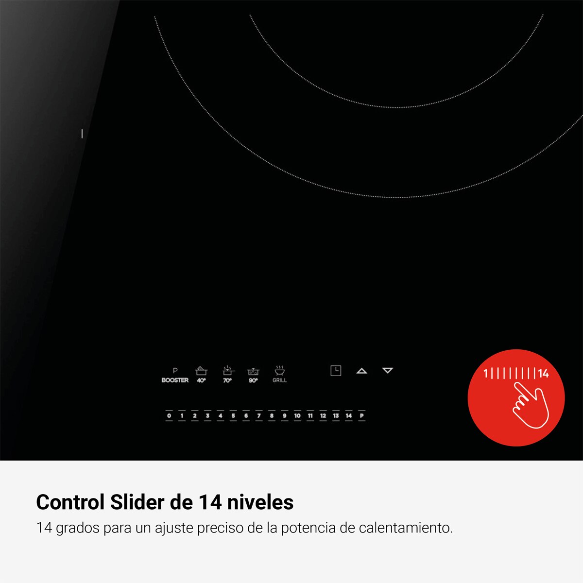 Placa de Induccion Fagor con 3 zonas Comfort - 4IF-30BC Negro-7