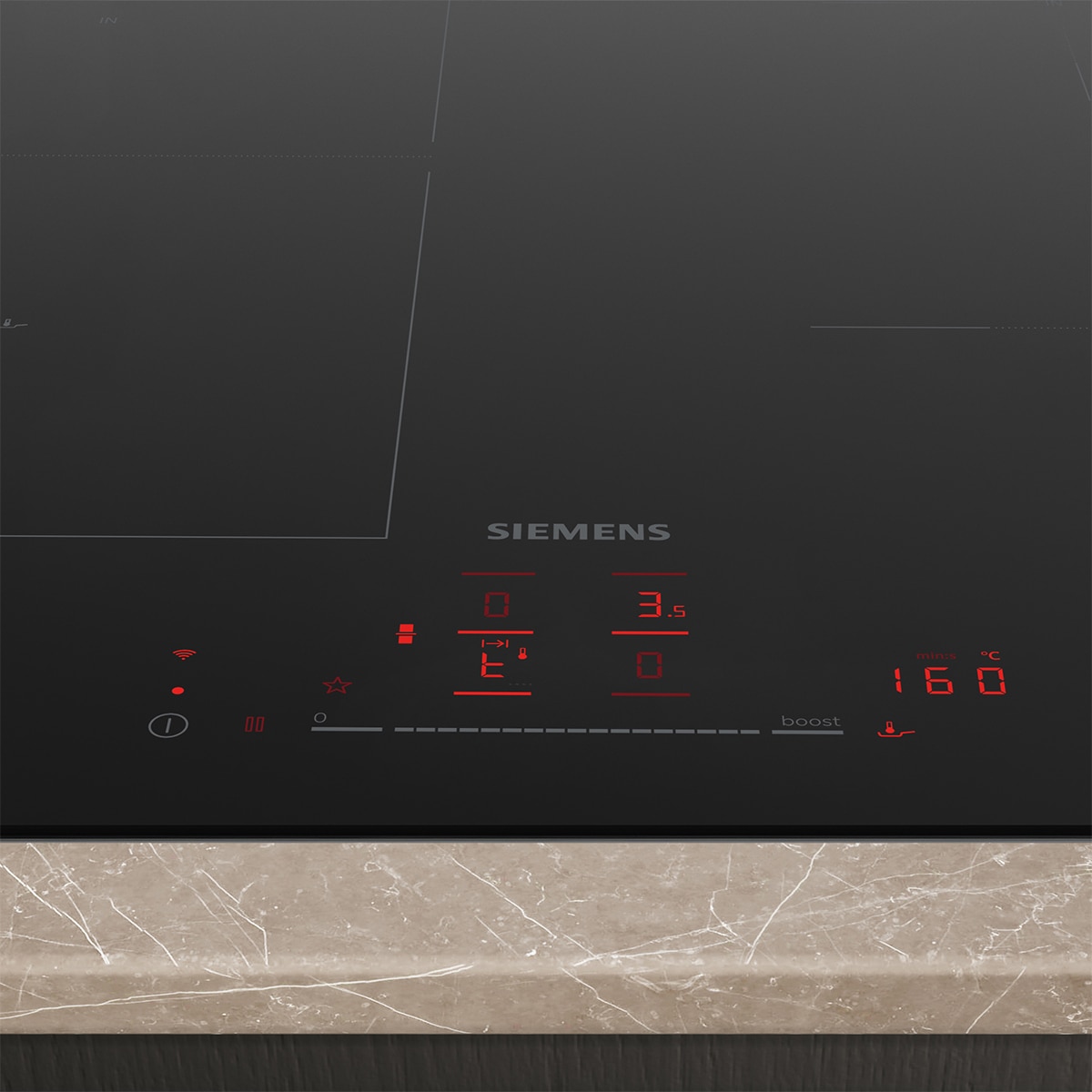 Placa de inducción Siemens iQ500, 4 zonas - ED61AHSC1E Negro mate-2