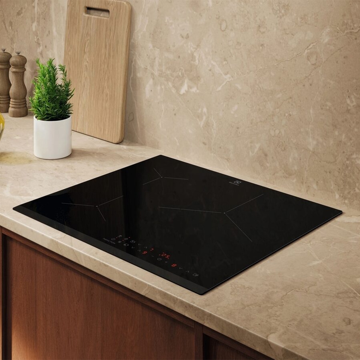 Placa de inducción Electrolux con 3 zonas de cocción - EIT61336 Negro brillo-7