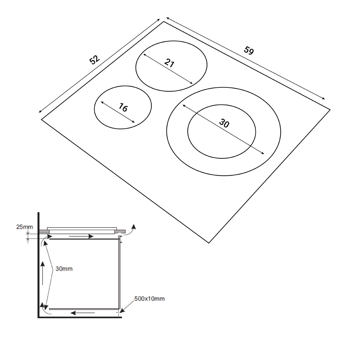 Placa de inducción Fagor con zona gigante de 30 cm Classic - 3IF-332AC 2