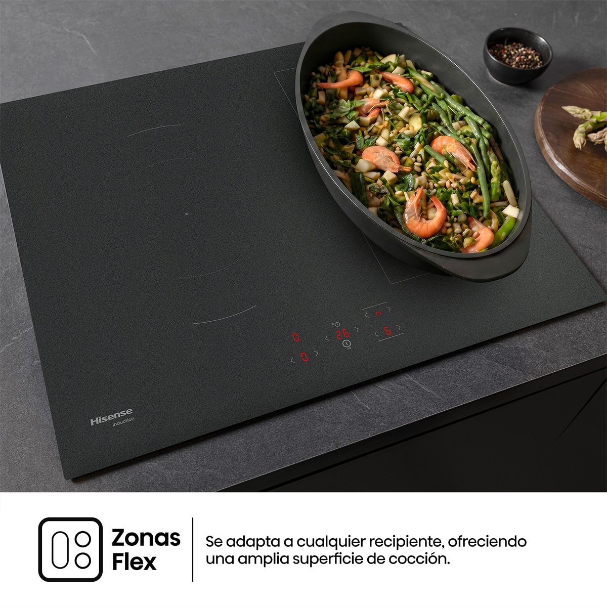 Placa de inducción Hisense con 4 zonas - HI6321MSC - Negro mate Negro mate-4