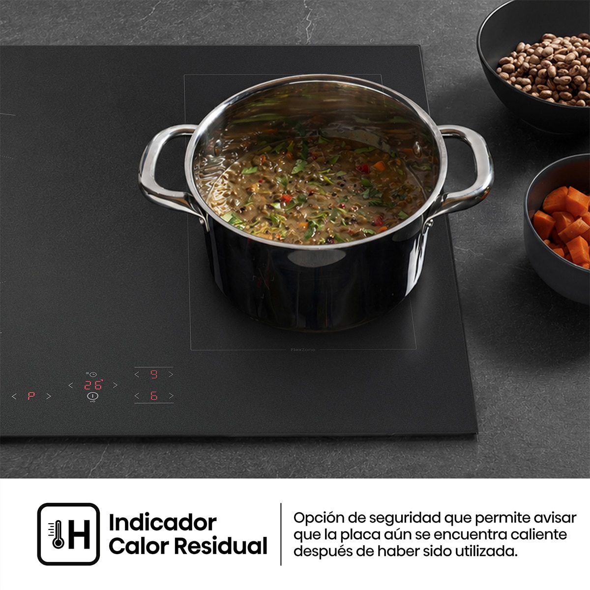 Placa de inducción Hisense con 4 zonas - HI6321MSC - Negro mate Negro mate-8