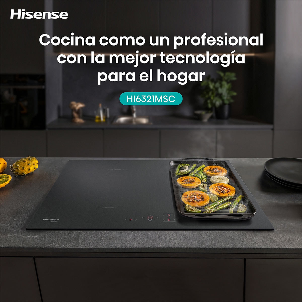 Placa de inducción Hisense con 4 zonas - HI6321MSC - Negro mate Negro mate-12