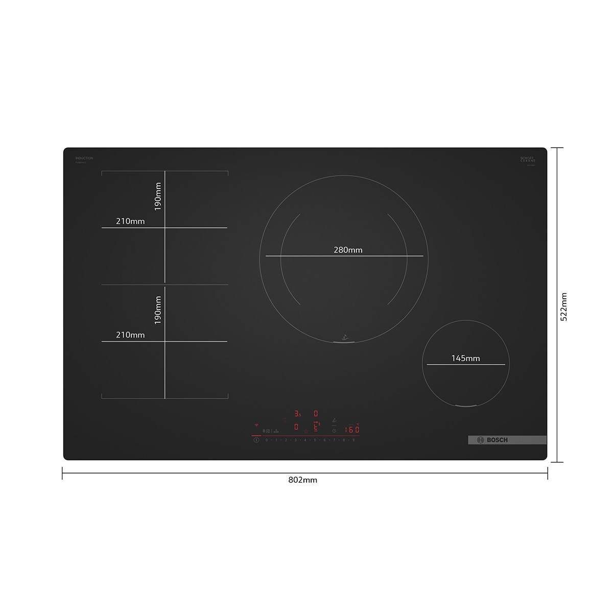 Placa de inducción Bosch, Serie 6, PerfectFry Plus - PVS81AHC1E Negro mate-2