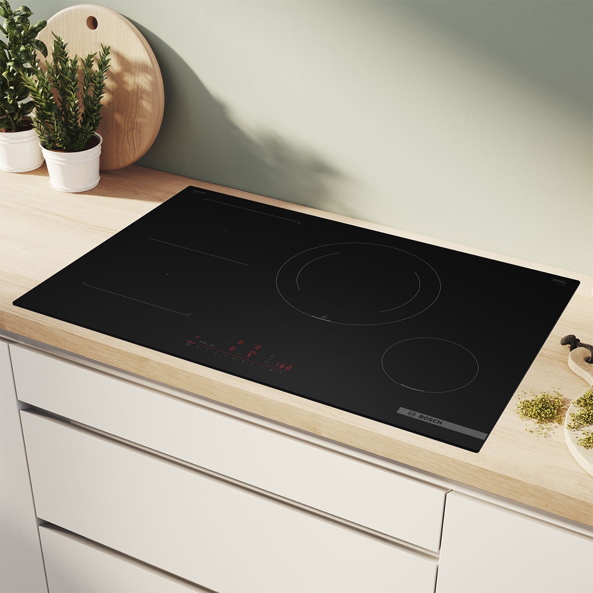 Placa de inducción Bosch, Serie 6, PerfectFry Plus - PVS81AHC1E Negro mate-4