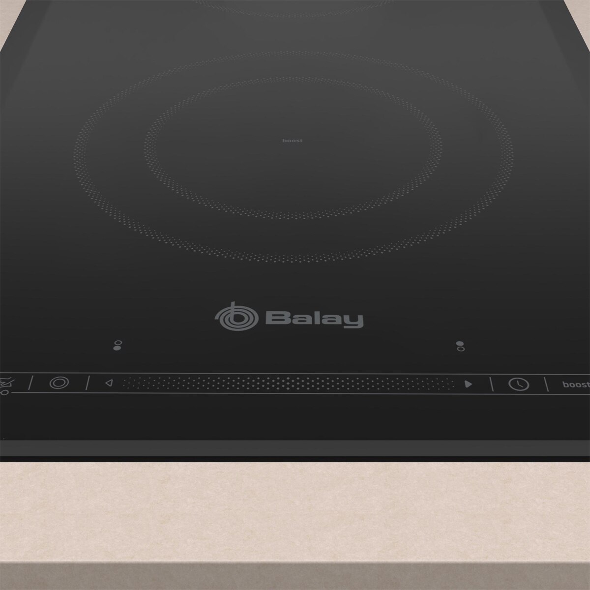 Placa modular vitrocerámica, Balay, 30 cm, sin perfiles - 3EB731LQ Negro-3
