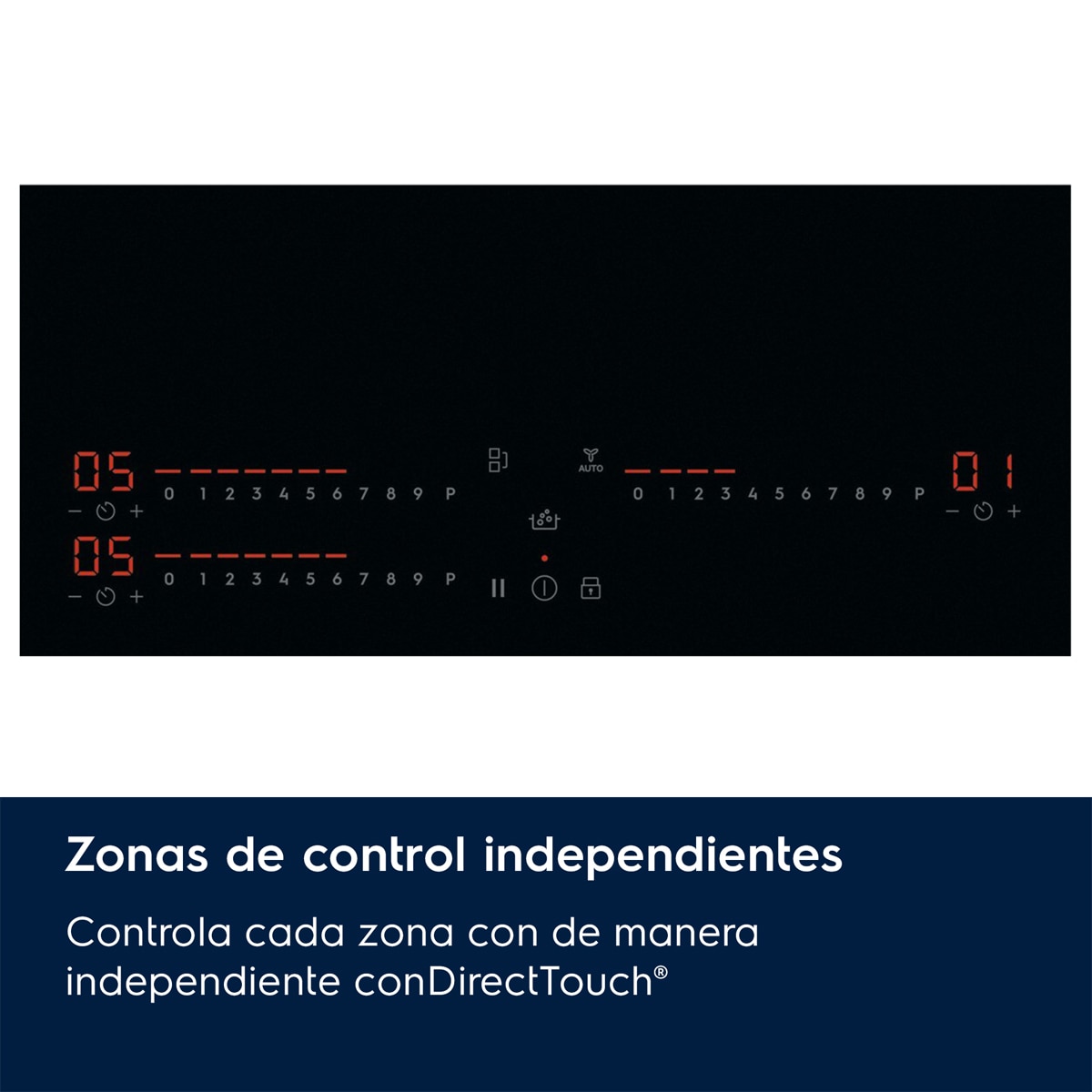 Placa inducción Electrolux 3 zonas, Función puente - EIS62356 Negro-6