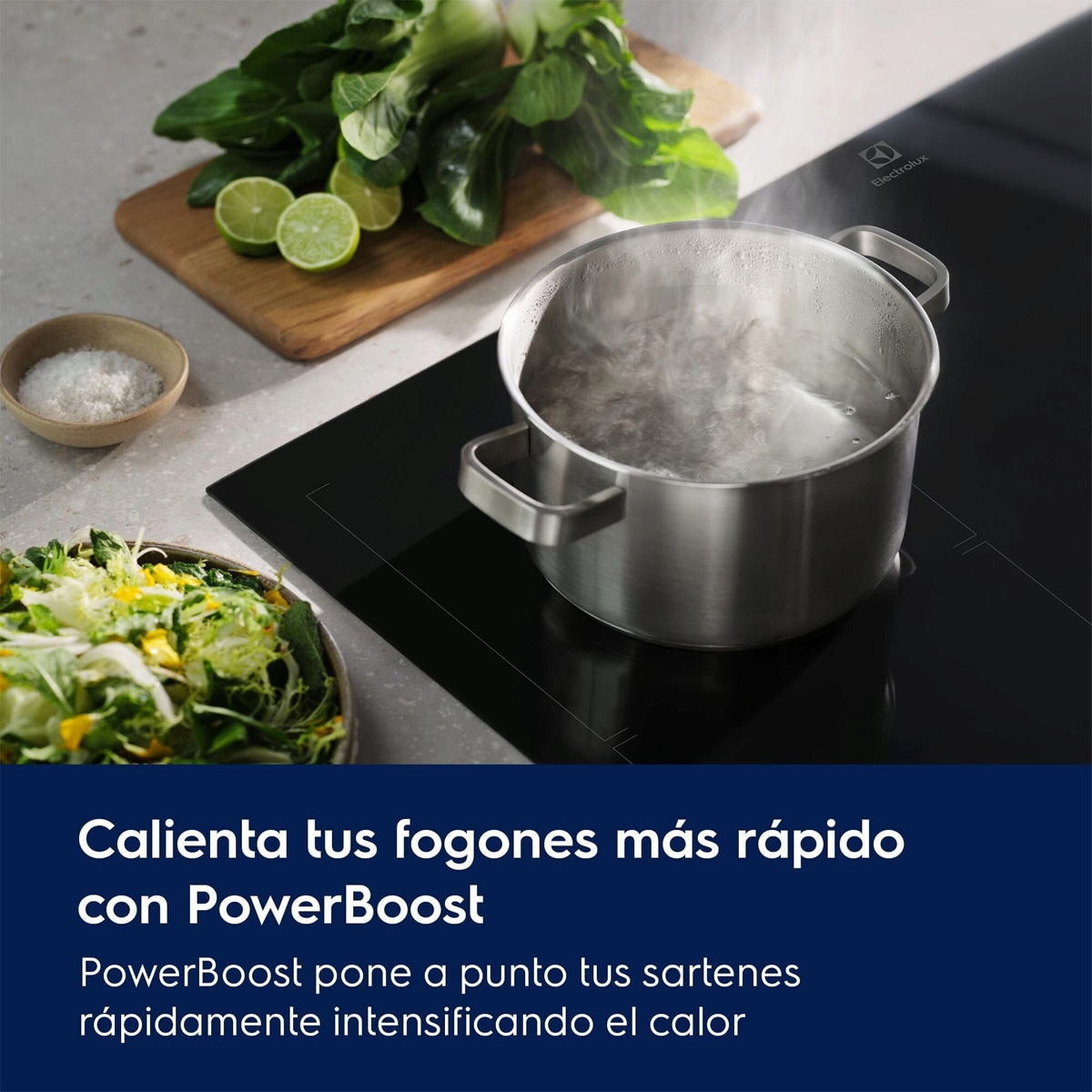 Placa inducción Electrolux 3 zonas, Función puente - EIS62356 Negro-11
