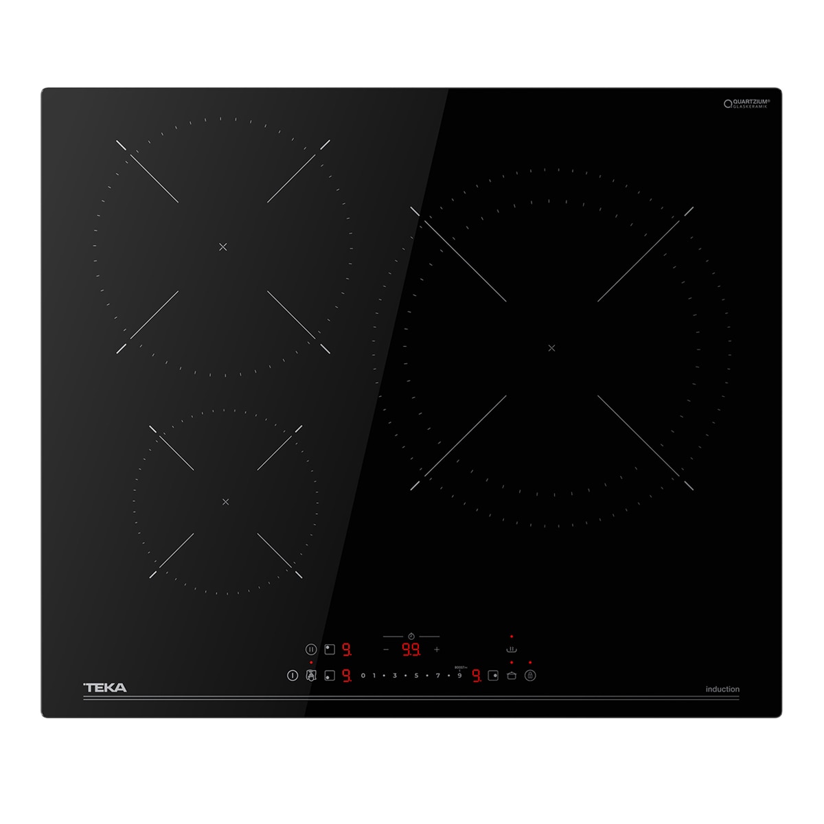 Placa inducción Teka 3 zonas de cocción control MultiSlider - IBC 63115 SSM BK - Negro Negro-3