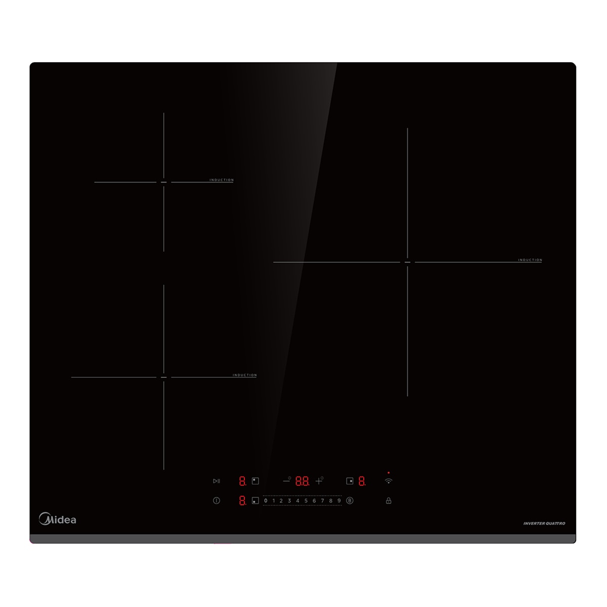 Midea - Placa de inducción Midea con 3 zonas de cocción - MIH743E325GK.