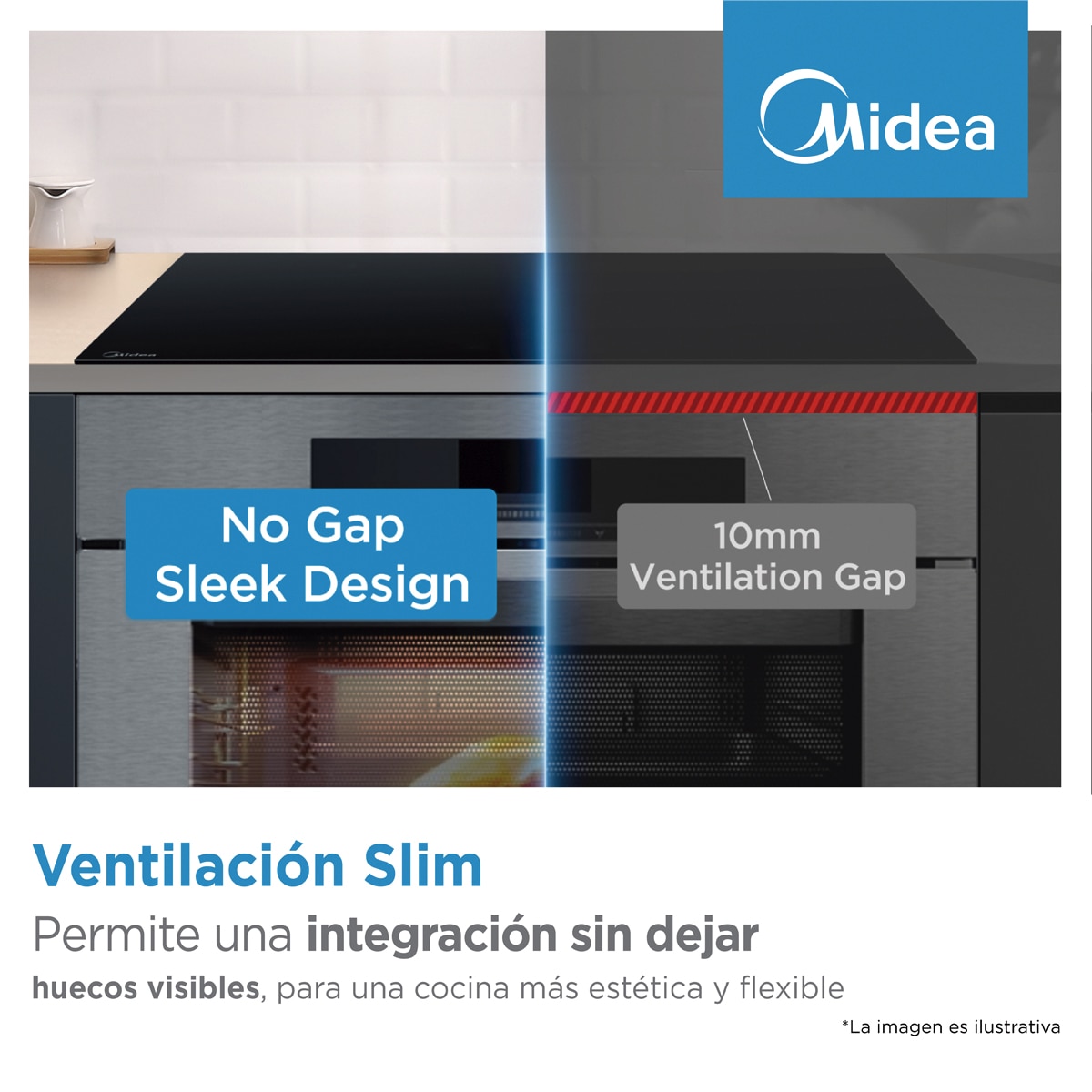 Placa de Indução Midea MIH743E325GK com 3 Zonas - Preto Preto-7