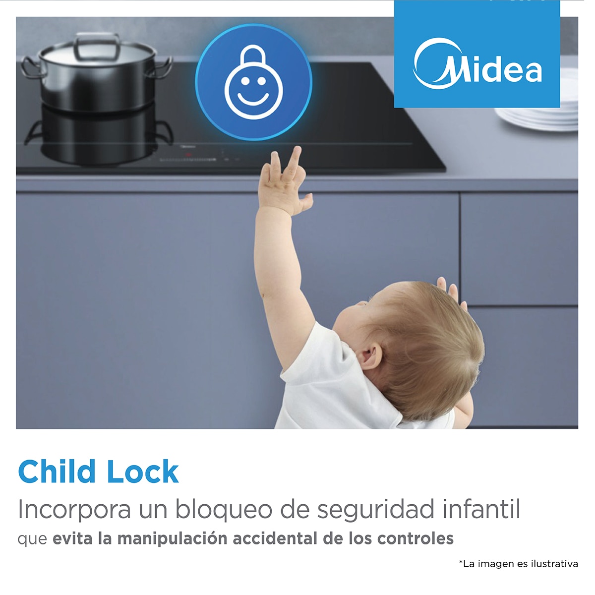 Placa de Indução Midea MIH743E325GK com 3 Zonas - Preto Preto-11