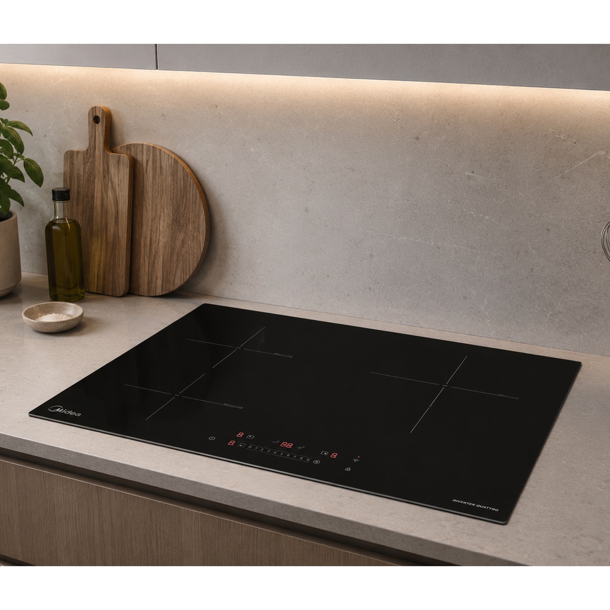 Placa de Indução Midea MIH743E325GK com 3 Zonas - Preto Preto-16