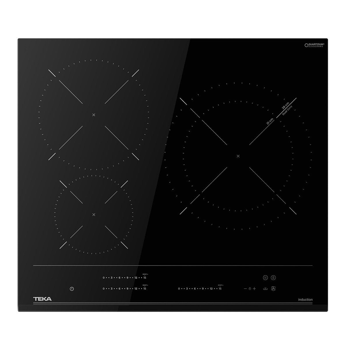 Teka - Placa de inducción Teka con 3 zonas de cocción IZC 63015 MSM BK.
