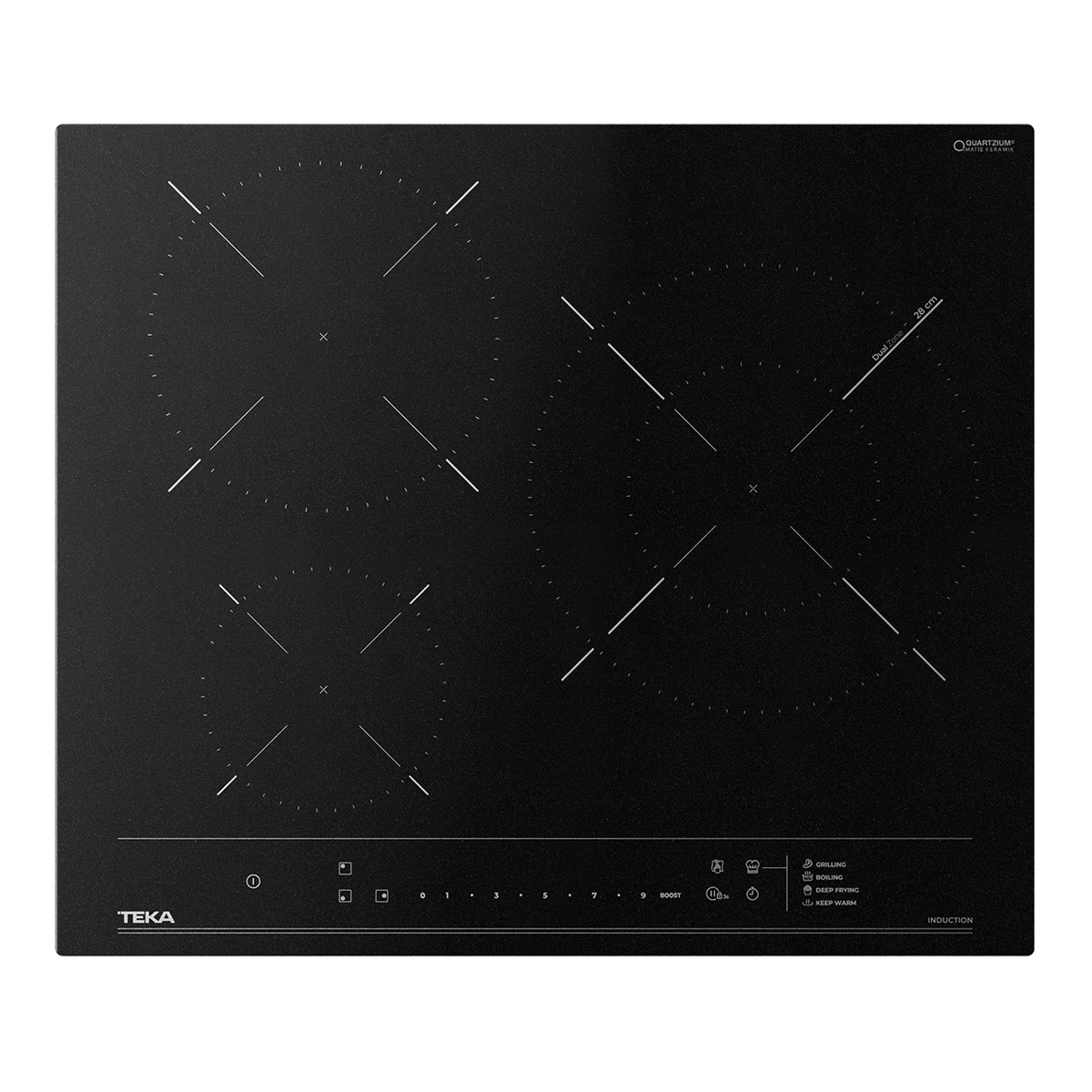 Teka - Placa de inducción Teka con funciones directas, control preciso de temperatura y 3 zonas de cocción IBC 63215 FST BM.