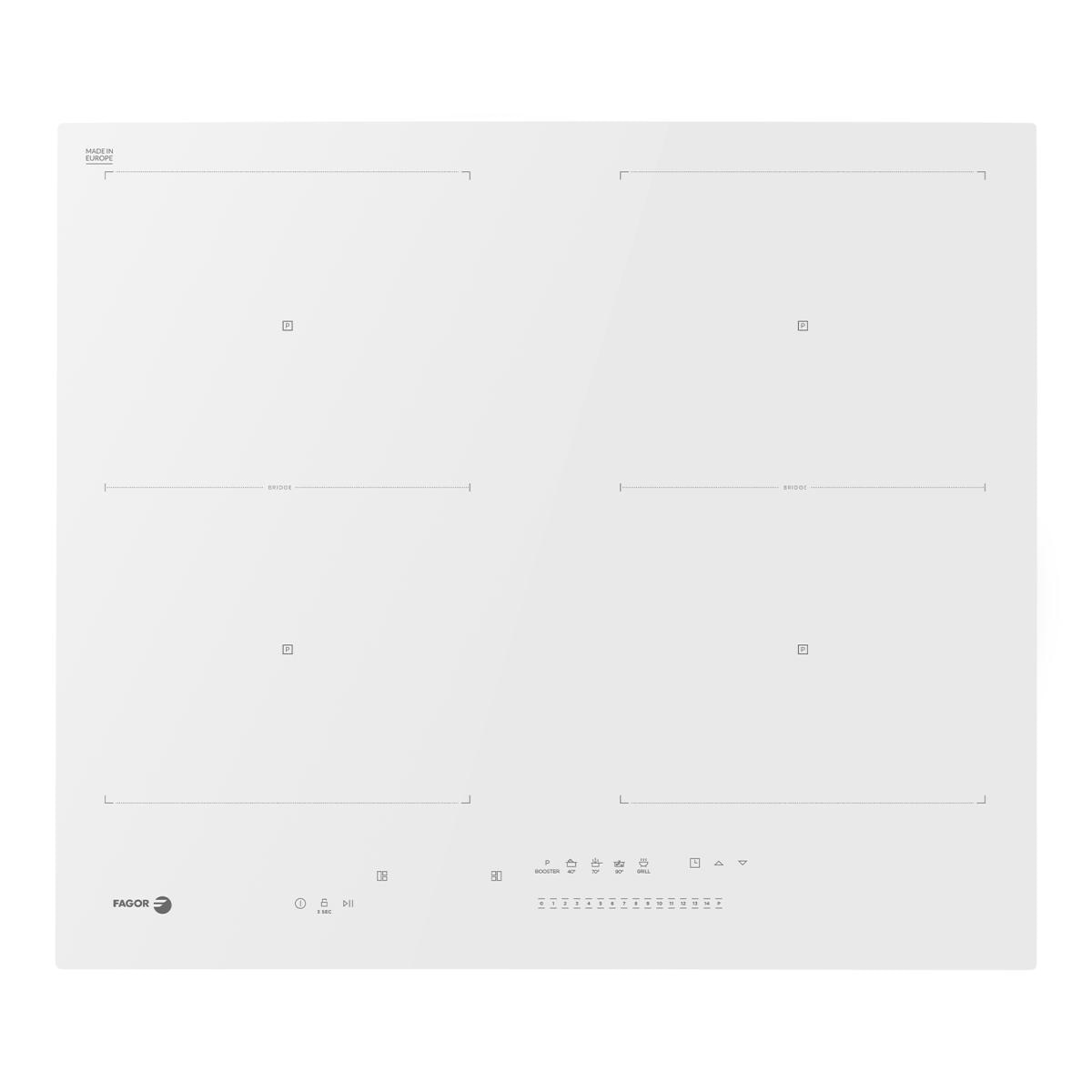 Imagen 0 de Placa deinducción Fagor con 4 zonas  Master -  4IF-ZONE40BCB Blanco