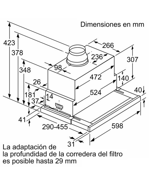 Campana telescópica Siemens 5 niveles de extracción - LI69SA684 - Inox Inox-2