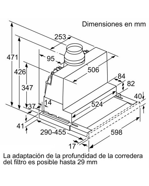 Exaustor Telescópico Encastrável Siemens iQ300 LI67SA531 com 4 Velocidades e de 60 cm - Metálico Prateado Aço-2