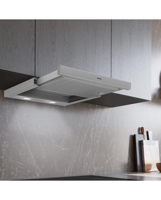 Exaustor Telescópico Encastrável Siemens iQ100 LI64MB521 com 3 Velocidades e de 60 cm - Metálico Prateado Inox-4