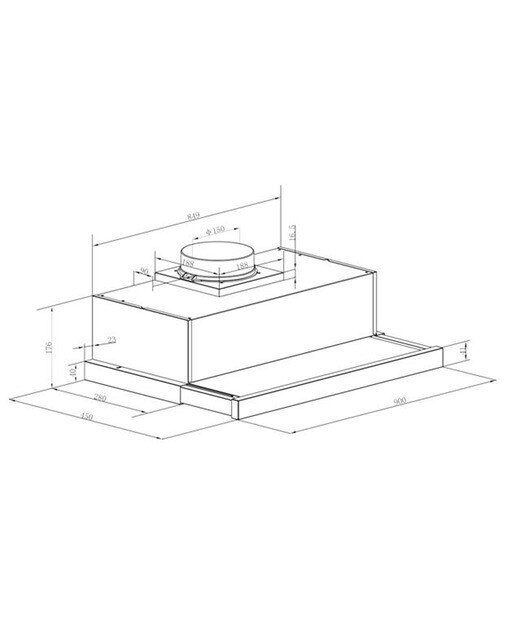 Exaustor Telescópico Encastrável Candy Built-in CBT9240/3X de 3 Velocidades e 90 cm - Silver Inox-2