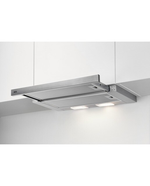 Exaustor Telescópico Encastrável AEG DPB3632S de 3 Velocidades e de 60 cm - Silver Inox-3