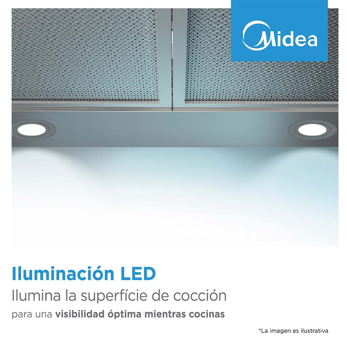 Exaustor Telescópico Encastrável Midea MH60T2250X-ES de 3 Velocidades e de 59,5 cm - Inox Aço inoxidável-4