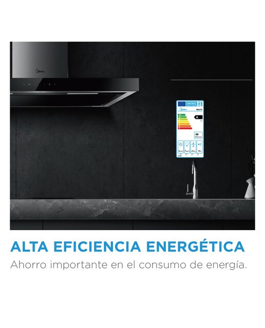 Exaustor Telescópico Encastrável Midea MH60T2250X-ES de 3 Velocidades e de 59,5 cm - Inox Aço inoxidável-6