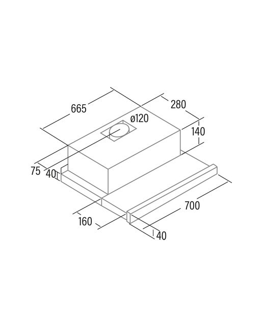 Exaustor Telescópico Cata EXTENDER 700 com 2 Níveis de Extração e de 70 cm - Inox Aço inoxidável-2