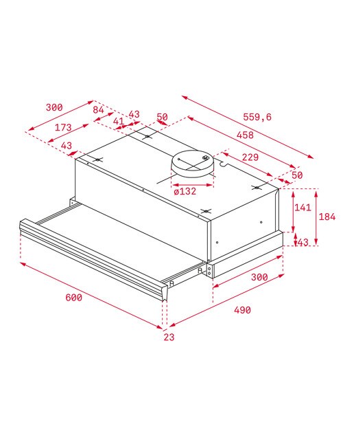 Campana telescópica Teka con 2 velocidades - CNL 6400.2 WH - Blanco Blanco-2