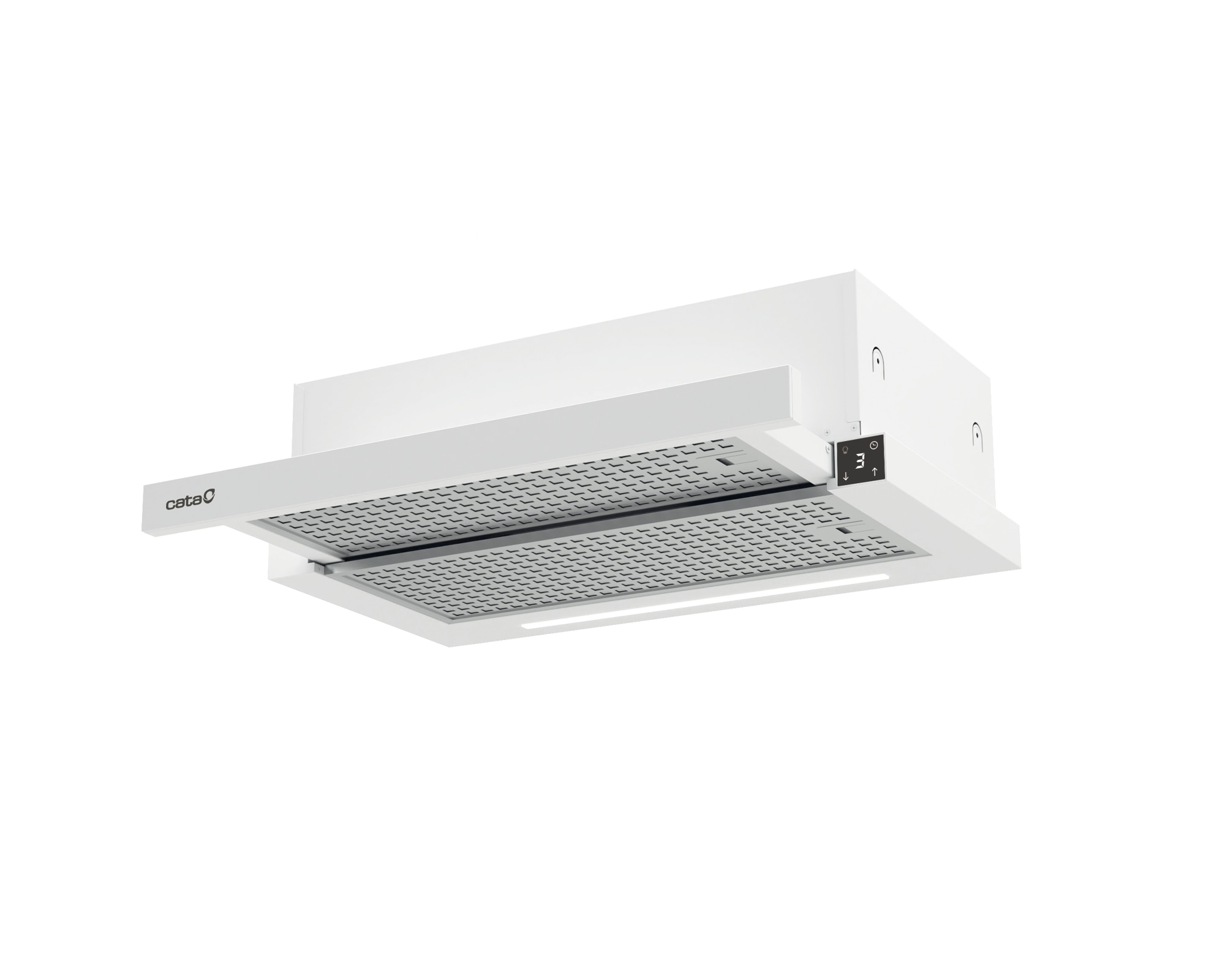Exaustor Telescópico Encastrável Cata TFH-6430 GWH /B com 3 Níveis de Extração + Turbo e de 60 cm - Branco Branco-4