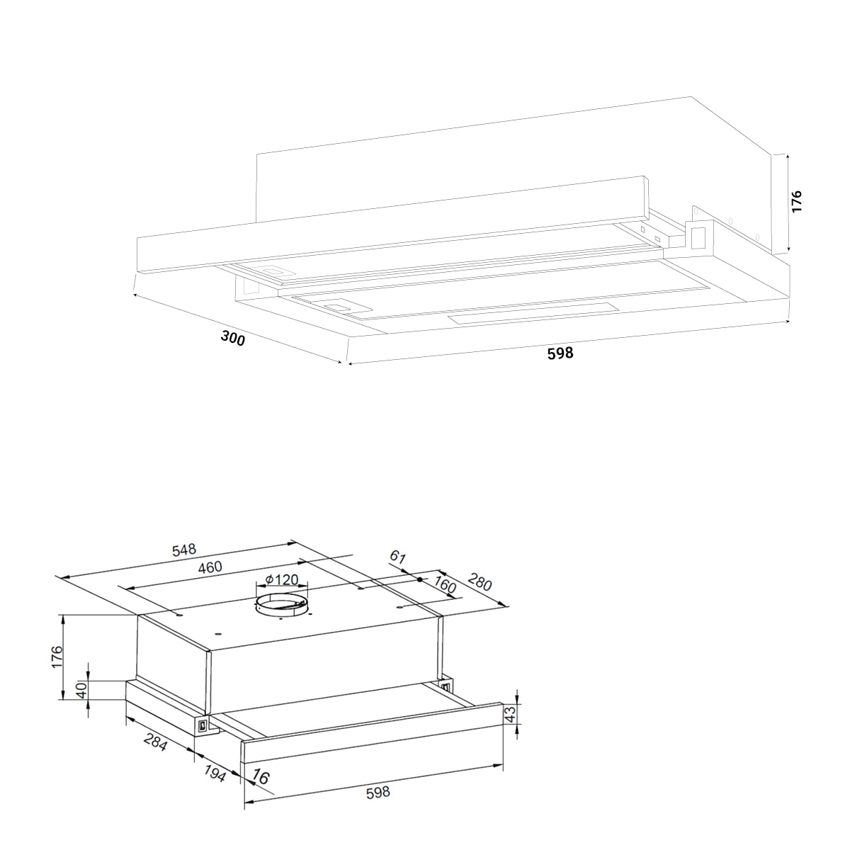 Campana decorativa Fagor con 3 niveles de potencia Classic - 3AF3-640X Inox-2