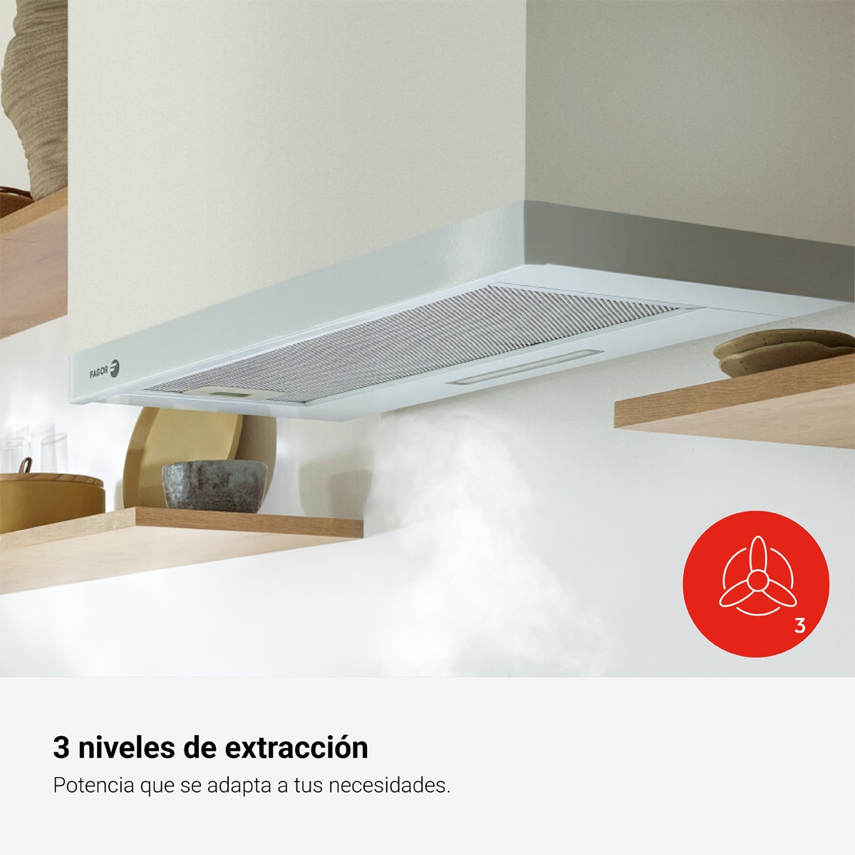 Campana decorativa Fagor con 3 niveles de potencia Classic - 3AF3-640X Inox-4