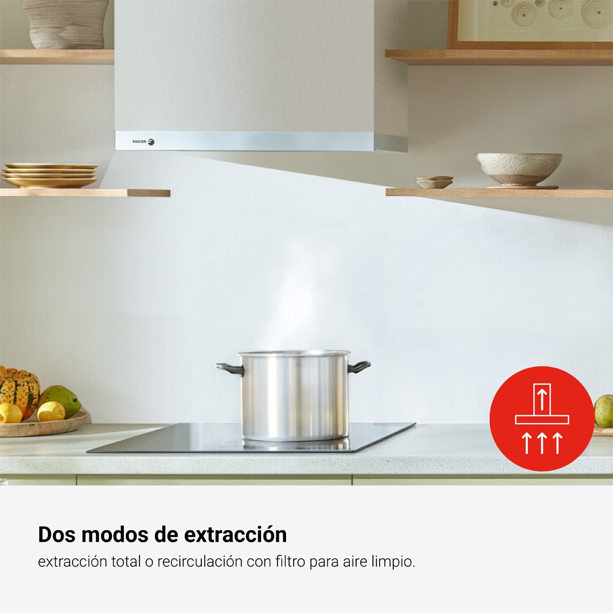Campana decorativa Fagor con 3 niveles de potencia Classic - 3AF3-640X Inox-6