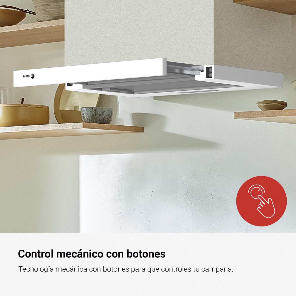 Campana telescópica Fagor 3 velocidades Classic - 3AF3-646B Blanco-4