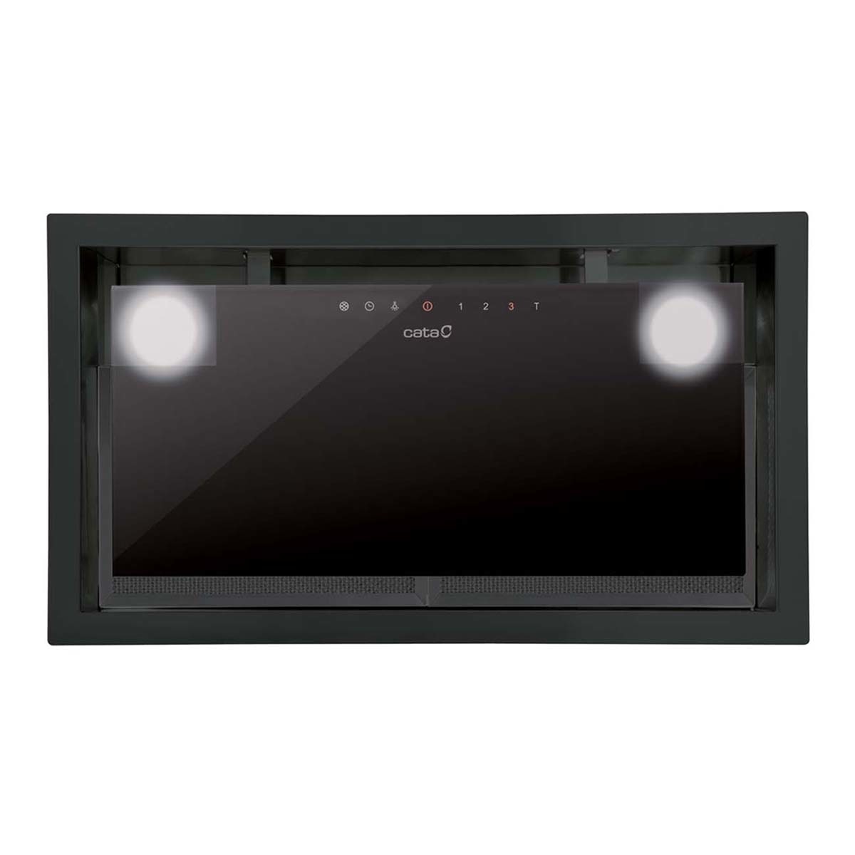 Imagem 0 de Exaustor de Filtragem Cata GC DUAL 75 BK de 4 Velocidades e de 79,2 cm - Vidro Preto