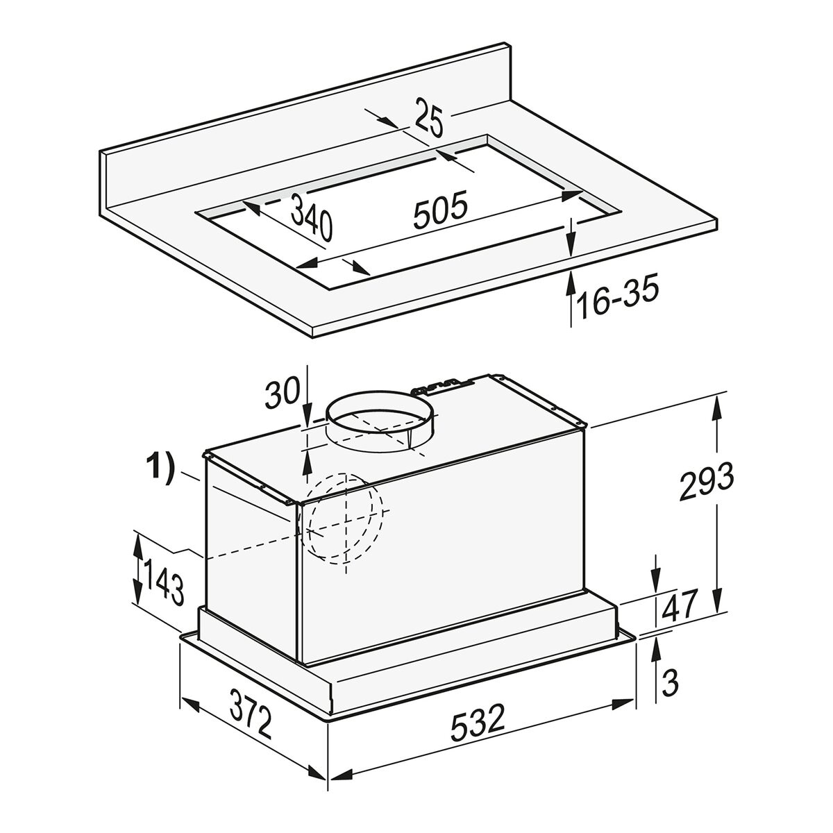Exaustor Encastrável Miele DA2558 Con@ctivity com 4 Velocidades e de 53,2 cm - Aço Inox Aço inoxidável-2