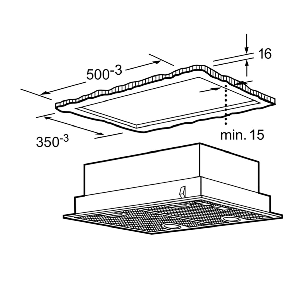 Exaustor Encastrável Balay 3BF266NX com 4 Velocidades e de 53 cm - Metálico Prateado Inox-2